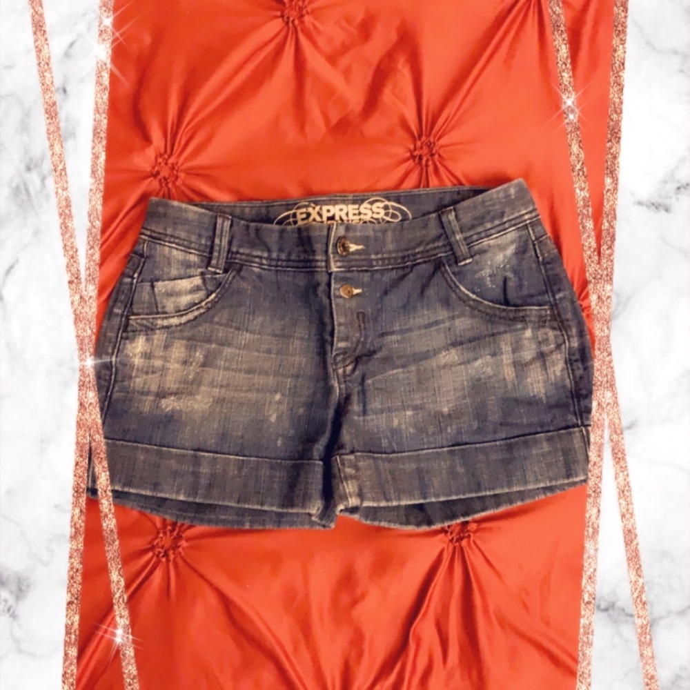Express denim shorts